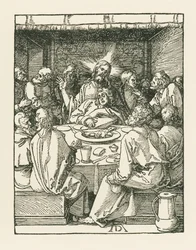 Den sista måltiden, ca 1508-09 (träsnitt)