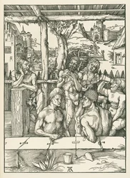 Männens bad, ca 1496-97 (träsnitt)