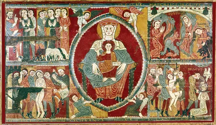 Altaret i S:ta Margareta-kapellet: martyrdöden