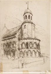 Leuchars Church (Norman Apse) (etsning)