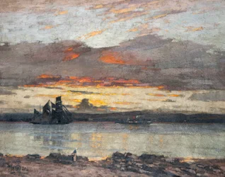 Solnedgång på Tay [Utsikt mot Dundee]