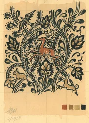 Wood Life, april 1928 (gouache på papper)