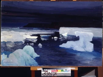 Polarisarna. Målning av Alexander Alexeyevich Borisov (1866-1934). Olja på duk, 78,5 x 122,5 cm