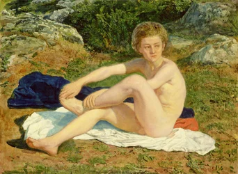 En naken pojke, studie till ”Kristi uppenbarelse för folket”, 1840-50