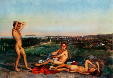 På stranden i Neapelbukten, 1830-talet, 1965.