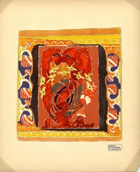 Design för en mattförlag M. K. Tenisheva och S. I. Mamontov, 1900-talet