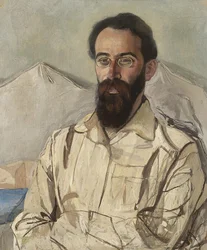 Porträtt av Friedrich Eduardovich Krimmer 1888-1963, 1919