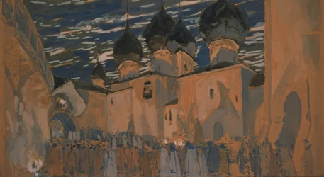 Scenografi för operan The Pskov Maiden av N. Rimsky-Korsakov, 1901