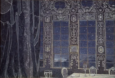 Scenografi för pjäsen Don Juan av J.-B. Molliére, 1910