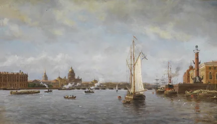 Utsikt över Neva vid Vasilyevsky Island, 1898