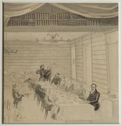 Litterär fest i Aleksander Smirdins bokhandel, 1832