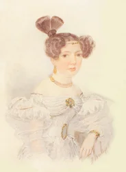Porträtt av Ekaterina Ivanovna Zagryazhskaya 1779-1842