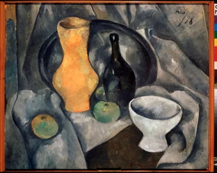 Fortfarande liv. Alexander Vasilyevich Shevchenko (Alexander Shevchenko) (1883-1948), olja på duk