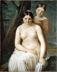Badande (olja på duk)
