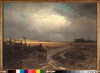 The Thaw (Thaw) - Målning av Alexei Kondratyevich Savrasov (Savrasov) (1830-1897), olja på duk