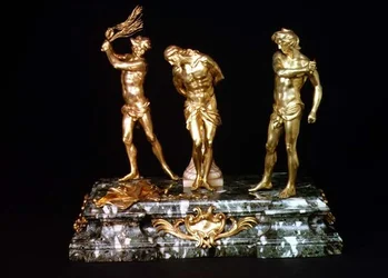Kristi flagellation, mitten av 1600-talet (förgylld brons)
