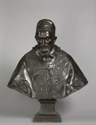 Porträtt av påven Innocentius X Pamphili, formgiven 1647-1648, gjuten 1650-1700.