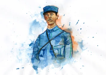 Första världskriget: Porträtt av Charles de Gaulle (1890-1970) 1914