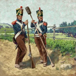 Franska avsuttna artillerister i fältdräkt 1809, 2024