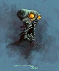 Legendary Creature: Chupacabras, sydamerikansk vampyr Teckning av Alessandro Lonati