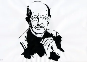 Max Planck, tysk fysiker (Porträtt av den tyske fysikern Max Planck (1868-1947))