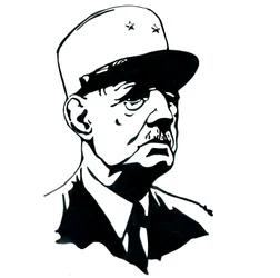 Porträtt av general Charles de Gaulle (1890-1970)