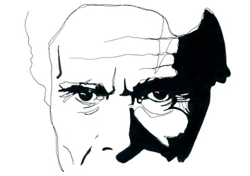 Porträtt av den italienske författaren och regissören Pier Paolo Pasolini (Porträtt av den italienske författaren och regissören Pier Paolo Pasolini)