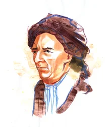 Porträtt av Leonhard Euler (1707-1783) schweizisk matematiker och fysiker (Porträtt av Leonhard Euler schweizisk matematiker, fysiker, astronom, logiker och ingenjör)