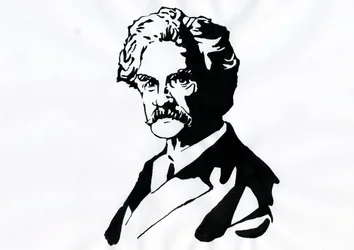 Porträtt av Mark Twain (1835-1910)