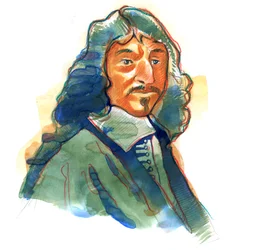 Porträtt av Rene Descartes (1596-1650), engelsk filosof och författare