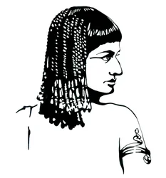 Porträtt av drottningen av Egypten Cleopatra VII Thea Philopator (69-30 f.Kr.)