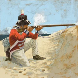Royal Marines, ca 1806, landstigning på en strand, 2018