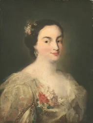 Porträtt av en ung kvinna, ca. 1760.