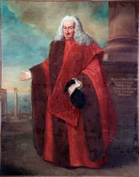 Porträtt av senatorn i Republiken Venedig Angelo Memmo I Målning av Alessandro Longhi (1733-1813) 1770 Sön 181x143 cm Venedig, Correr Museum