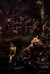 Spelare, soldater och vagabonder, ca 1720/30 (Olja på duk)
