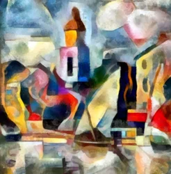 Church in the hills, 2017, (blandade media)