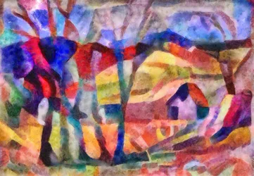 landskap i rosa.2017,(blandade media)