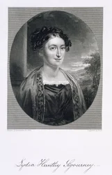 Lydia Huntley Sigourney (1791-1865), graverad av Burt