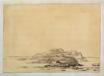 Fantastiskt landskap, 1780-85 (tvätt med penna på papper)