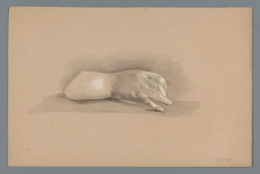 Gipsmodell av en hand