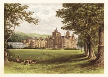 Holker Hall, Lancashire, England. ,1880 (gravyr)