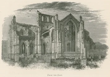 Melrose Abbey, från öster