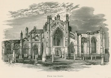 Melrose Abbey, från söder