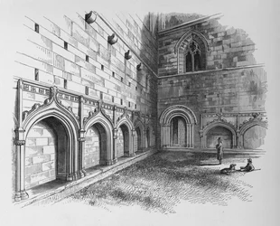 The Cloisters, Melrose Abbey, c1880, 1897