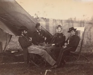 [Fyra officerare], ca. 1864.
