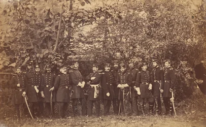 General McClellan och stab, ca. 1863.