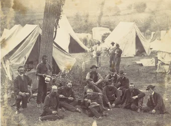 Grupp vid högkvarteret för Army of the Potomac, Antietam, oktober 1862, 1862.
