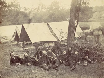 Grupp vid högkvarteret för Army of the Potomac, Antietam, oktober 1862, 1862.