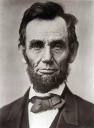 Porträtt av Abraham Lincoln - Porträtt av Abraham Lincoln (1809-1865) USA:s 16:e president. Foto av Alexander Gardner