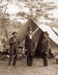 President Lincoln på Antietam Battlefield